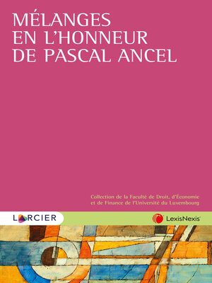 cover image of Mélanges en l'honneur de Pascal Ancel